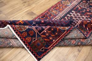 3'4x9'11 Hand Knotted Tribal Geometric Oriental Wool Runner Rug