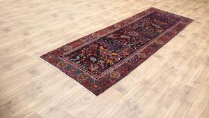 3'4x9'11 Hand Knotted Tribal Geometric Oriental Wool Runner Rug