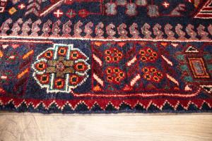3'4x9'11 Hand Knotted Tribal Geometric Oriental Wool Runner Rug