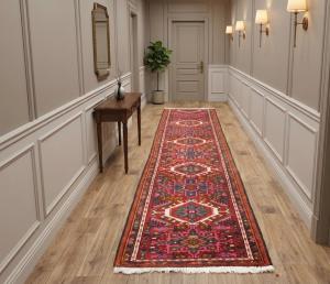 2'3x9'6 Hand Knotted Tribal Geometric Oriental Wool Runner Rug