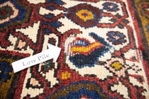 3'7x12'3 Hand Knotted Floral Tribal Oriental Wool Runner Rug