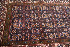 3'7x12'3 Hand Knotted Floral Tribal Oriental Wool Runner Rug