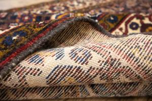 3'7x12'3 Hand Knotted Floral Tribal Oriental Wool Runner Rug