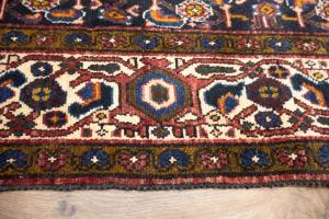 3'7x12'3 Hand Knotted Floral Tribal Oriental Wool Runner Rug
