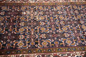 3'7x12'3 Hand Knotted Floral Tribal Oriental Wool Runner Rug