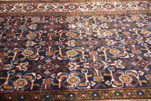 3'7x12'3 Hand Knotted Floral Tribal Oriental Wool Runner Rug
