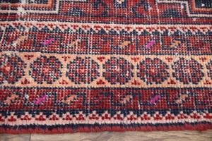 3'4x11'9 Hand Knotted Geometric Oriental Wool Runner Rug