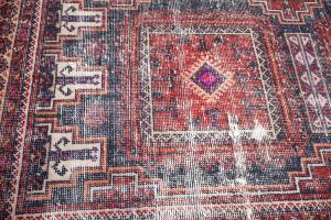 3'4x11'9 Hand Knotted Geometric Oriental Wool Runner Rug