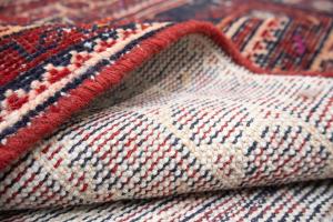 3'4x11'9 Hand Knotted Geometric Oriental Wool Runner Rug