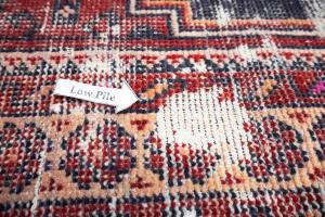 3'4x11'9 Hand Knotted Geometric Oriental Wool Runner Rug