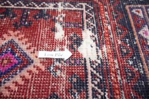 3'4x11'9 Hand Knotted Geometric Oriental Wool Runner Rug