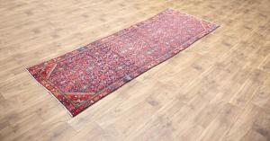 3'6x10'0 Hand Knotted Geometric Oriental Wool Runner Rug