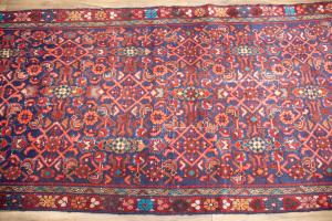 3'6x10'0 Hand Knotted Geometric Oriental Wool Runner Rug