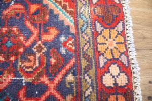 3'6x10'0 Hand Knotted Geometric Oriental Wool Runner Rug