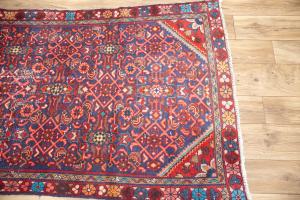 3'6x10'0 Hand Knotted Geometric Oriental Wool Runner Rug
