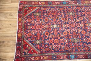 3'6x10'0 Hand Knotted Geometric Oriental Wool Runner Rug
