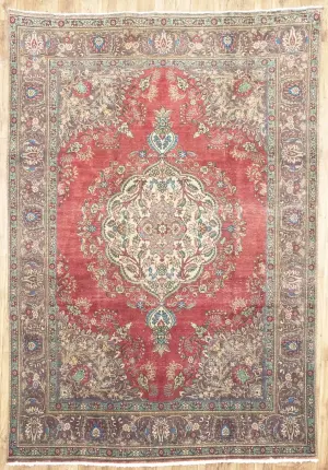 7'10x11'5 Hand Knotted Floral Classic Oriental Wool Rug