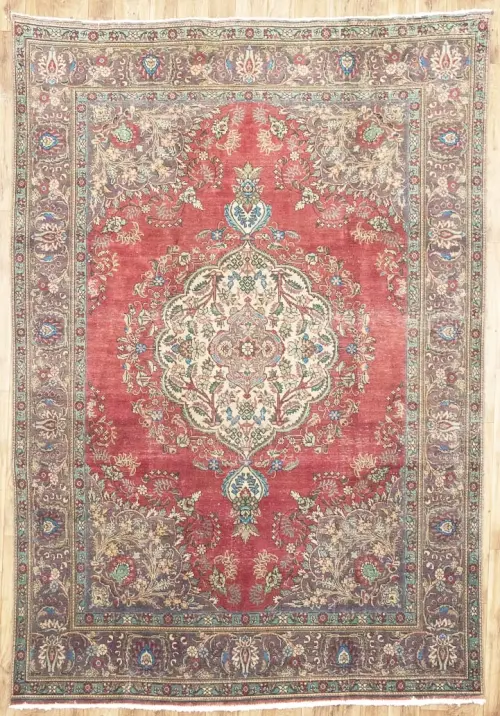 7'10x11'5 Hand Knotted Floral Classic Oriental Wool Rug