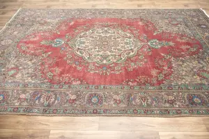 7'10x11'5 Hand Knotted Floral Classic Oriental Wool Rug