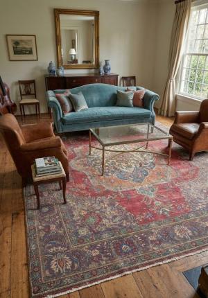 8'10x11'11 Hand Knotted Floral Classic Oriental Wool Rug