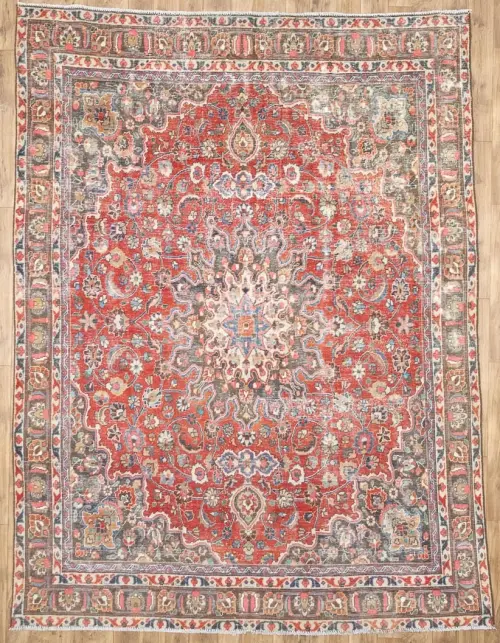 9'1x11'8 Hand Knotted Floral Classic Oriental Wool Rug