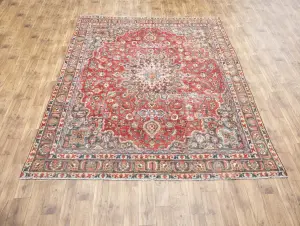 9'1x11'8 Hand Knotted Floral Classic Oriental Wool Rug