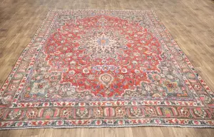 9'1x11'8 Hand Knotted Floral Classic Oriental Wool Rug
