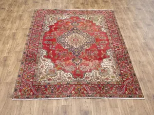 7'4x10'8 Hand Knotted Floral Classic Oriental Wool Rug