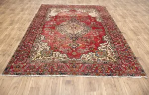 7'4x10'8 Hand Knotted Floral Classic Oriental Wool Rug
