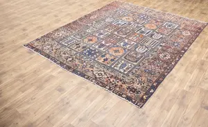 8'9x10'5 Hand Knotted Geometric Classic Oriental Wool Rug