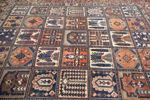 8'9x10'5 Hand Knotted Geometric Classic Oriental Wool Rug
