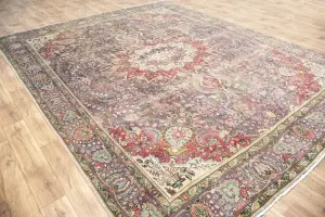 9'9x12'5 Hand Knotted Geometric Classic Oriental Wool Rug
