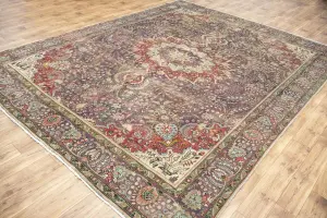 9'9x12'5 Hand Knotted Geometric Classic Oriental Wool Rug