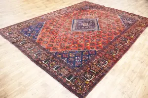 9'3x12'9 Hand Knotted Floral Classic Oriental Wool Rug