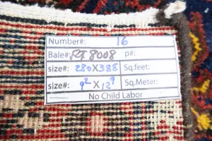 9'3x12'9 Hand Knotted Floral Classic Oriental Wool Rug