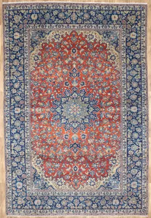 9'5x13'10 Hand Knotted Floral Classic Oriental Wool Rug