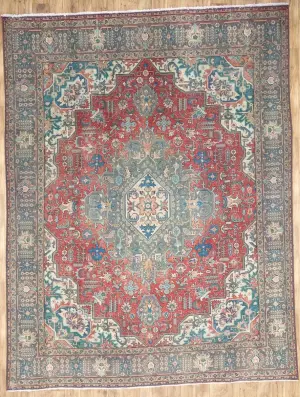 9'9x12'8 Hand Knotted Floral Classic Oriental Wool Rug