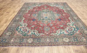 9'9x12'8 Hand Knotted Floral Classic Oriental Wool Rug