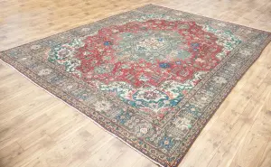 9'9x12'8 Hand Knotted Floral Classic Oriental Wool Rug