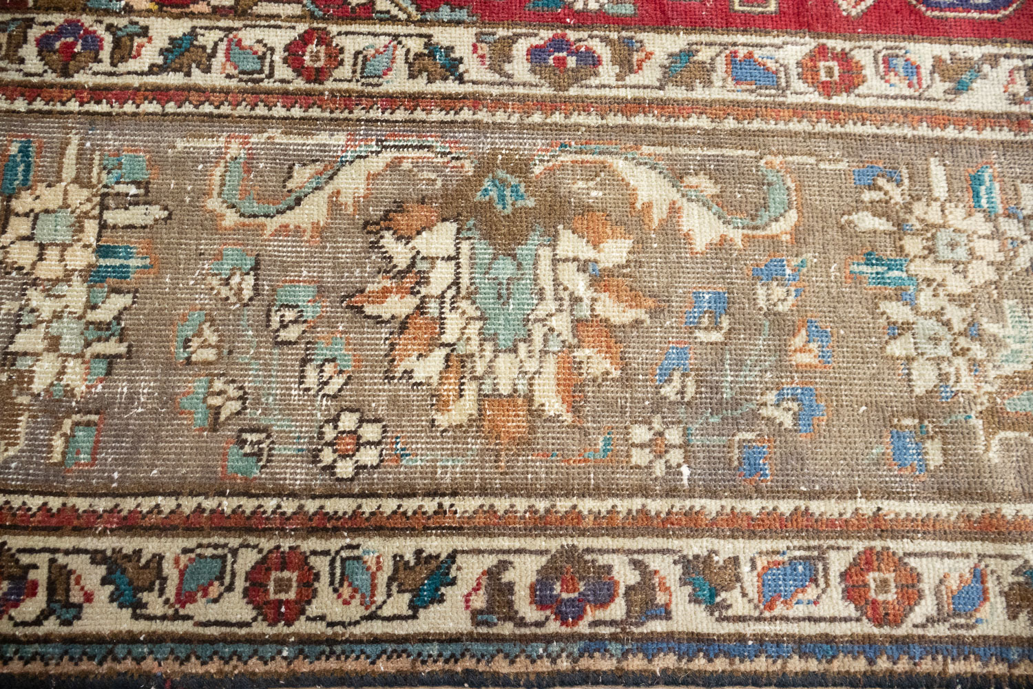 9'7x12'7 Hand Knotted Red Floral Classic Oriental Wool Rug - Image 11