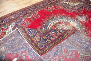 9'7x12'7 Hand Knotted Floral Classic Oriental Wool Rug