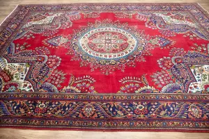 9'7x12'7 Hand Knotted Floral Classic Oriental Wool Rug