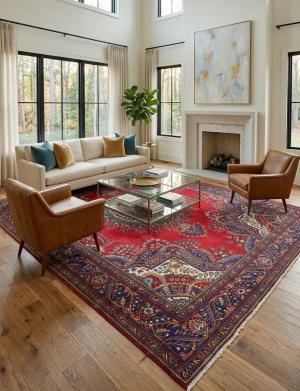 9'7x12'7 Hand Knotted Floral Classic Oriental Wool Rug