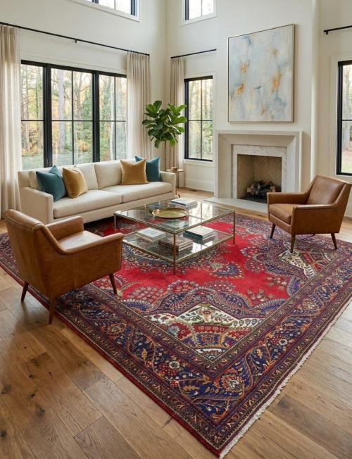 9'7x12'7 Hand Knotted Floral Classic Oriental Wool Rug