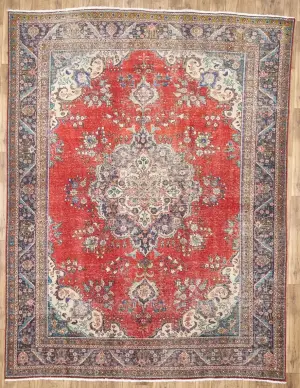 9'9x12'7 Hand Knotted Floral Classic Oriental Wool Rug