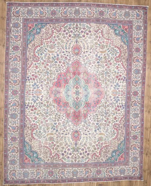9'6x12'3 Hand Knotted Tribal Floral Oriental Wool Rug