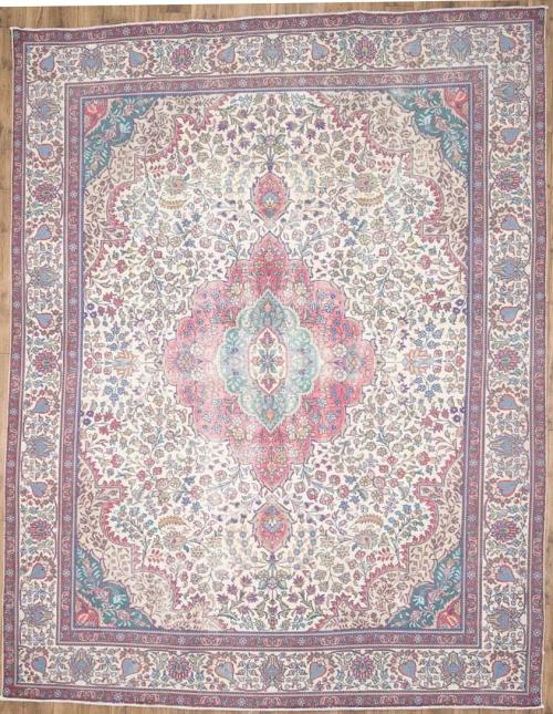 9'6x12'3 Hand Knotted Tribal Floral Oriental Wool Rug