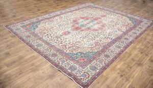 9'6x12'3 Hand Knotted Tribal Floral Oriental Wool Rug