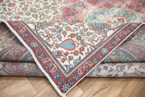 9'6x12'3 Hand Knotted Tribal Floral Oriental Wool Rug