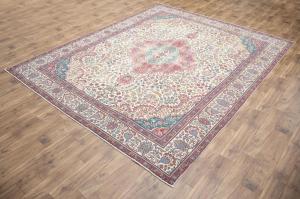 9'6x12'3 Hand Knotted Tribal Floral Oriental Wool Rug